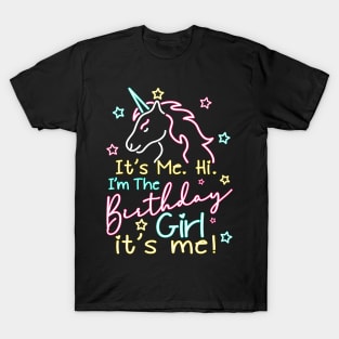 Its Me Hi Im The Birthday Girl Its Me Kids Birthday Party T-Shirt